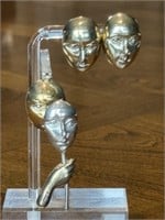Sergio Bustamante Sterling Face Motif Jewelry Set