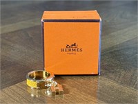 Hermes Cadena H Charm Scarf Ring w/ Box
