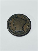 1847 Braided Hair Large Cent Coin