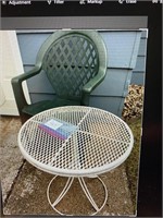 ROUND PATIO TABLE & PVC CHAIR