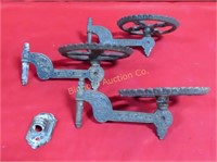 VTG Cast Iron Wall-Mounted Lamp Holders 3 PC Lot