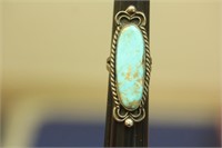 Large Native American Turquoise and sterling ring