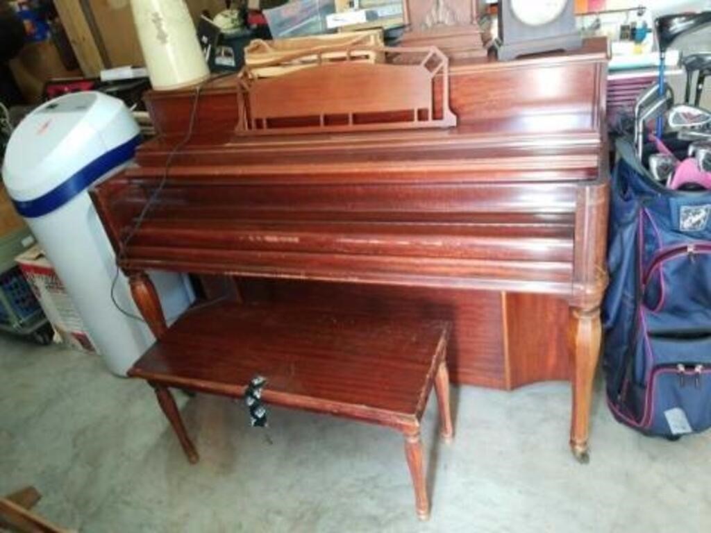 Kimball Consolette Piano with bench 2 keys need