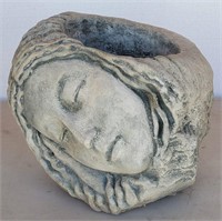 Sleeping Maiden Cast Stone Planter