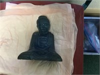 A Vintage Blue Lucite Buddha