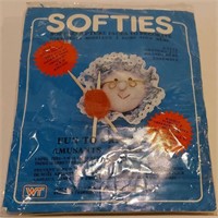 Vintage Softies - Soft Sculpture Faces  - Grandma