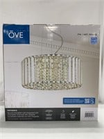 OVE ROUND CRYSTAL CHANDELIER WITH INTEGRATED LED