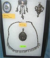 Collection of great antique sterling silver jewelr