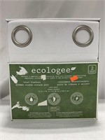 ECOLOGEE WHITE CURTAINS (90X52IN EACH) 2 PANELS