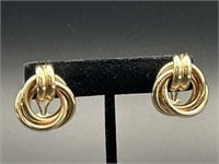 14K Gold Earrings Total Wt. 9.6g