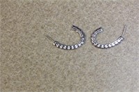 Pair of Sterling Gemstone Earrings