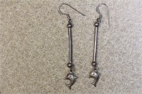 Pair of Sterling Dolphin Earrings