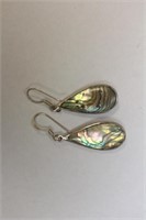 Pair of Abalone and Sterling Earring