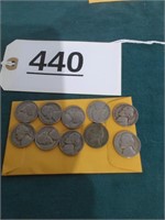 10 - 1940\'s Jefferson Nickels