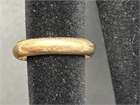 14K Gold Band Size 7.25, Total Weight 3.6g