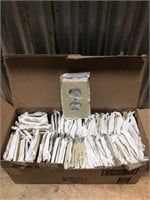 Lot of 90 duplex wall outlet plate ivory
