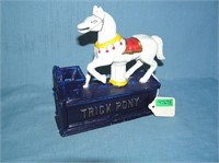Trick Pony cast iron mechanical bank circa 1970s