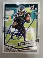 Eagles Quez Watkins Signed Card with COA