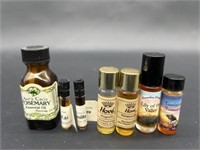 (7) Essential Oil Bottles of Different Sizes