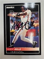 Indians Albert Belle Signed Card with COA