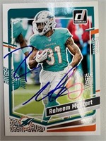Dolphins Raheem Mostert Signed Card with COA