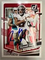Bucs Russell Gage Signed Card with COA