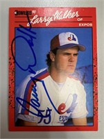 Expos Larry Walker Signed Card with COA
