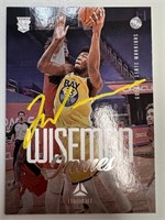 Warriors James Wiseman Signed Card with COA