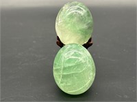 (2) Green Stone Eggs