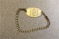 Gold Filled Medic Alert Bracelet