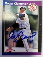Red Sox Roger Clemens Signed Card COA