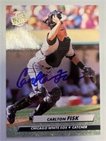 White Sox Carlton Fisk Signed Card with COA