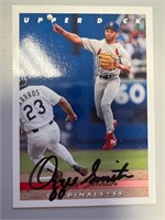 Cardinals Ozzie Smith Signed Card with COA