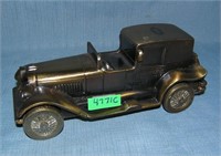 1927 Lincoln Broughham all cast metal car bank