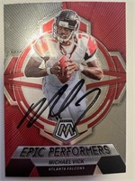 Falcons Michael Vick Signed Card with COA