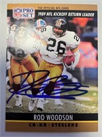 Steelers Rod Woodson Signed Card with COA
