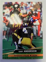 Steelers Gary Anderson Signed Card with COA