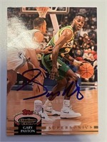 Supersonics Gary Payton Signed Card with COA