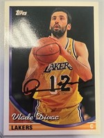 Lakers Vlade Divac Signed Card with COA