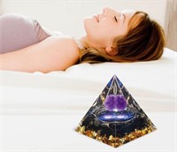Handmade Amethyst Orgone Pyramid