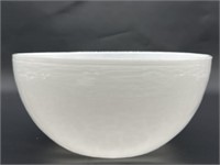 White Iridized Art Glass Bowl
