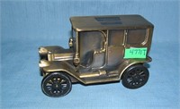 1908 2 door sedan all cast metal car bank
