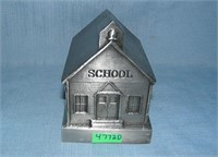 Old fashioned school bank all cast metal