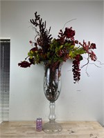 Large vase with artificial plant