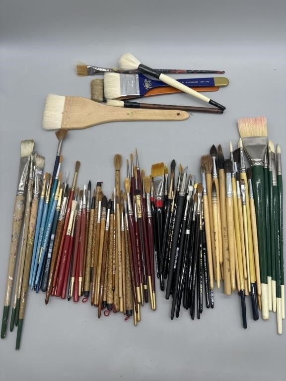 Artist's Lot of Paint Brushes, as pictured
