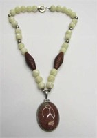 925 Silver Baho Style Stone Necklace