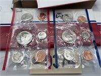 SET OF 5 1987 UNCIRCULATED COIN SETS WITH D AND P