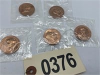 SET OF 5 US UNCIRCULATED PRESIDENTIAL MEDALS INCLU