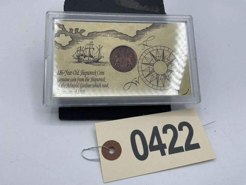 186 YEAR OLD SHIPWRECK COIN. GENUINE COIN FROM THE