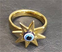 Size 10 blue center star ring